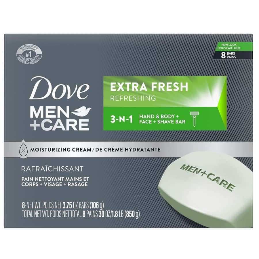 Dove Men+Care 3-in-1 Soap Bar 8-Pack: $8.69 via Sub. & Save
