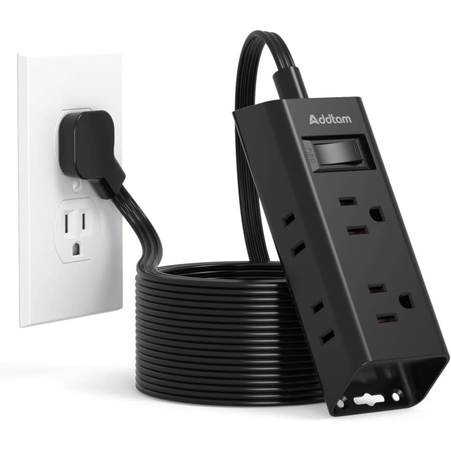 Addtam 25-Foot 6-Outlet Extension Cord w/ Flat Plug: $15.99 Addtam 25-Foot 6-Outlet Extension Cord w/ Flat Plug: $15.99