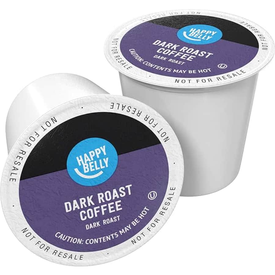 Happy Belly Dark Roast Coffee Pods 100-Count: $23 w/ subscribe and save Happy Belly Dark Roast Coffee Pods 100-Count: $23 w/ subscribe and save