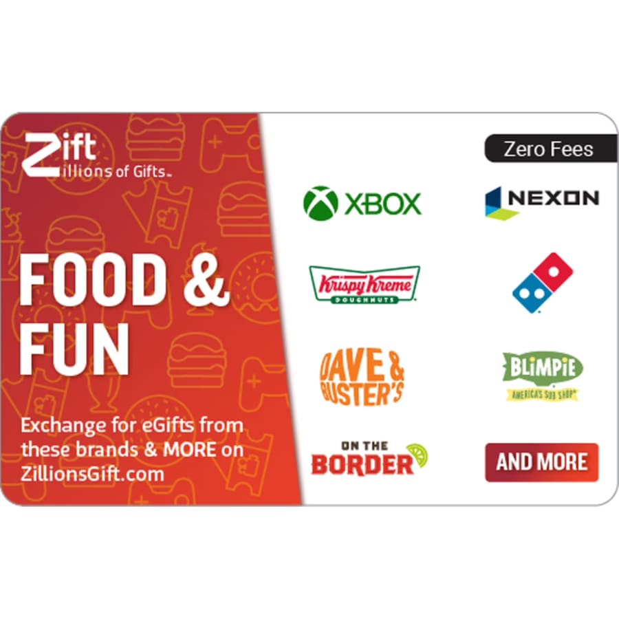 $50 Zift Zillions of Gifts Food & Fun eGift Card at Sam's Club: $45 $50 Zift Zillions of Gifts Food & Fun eGift Card at Sam's Club: $45
