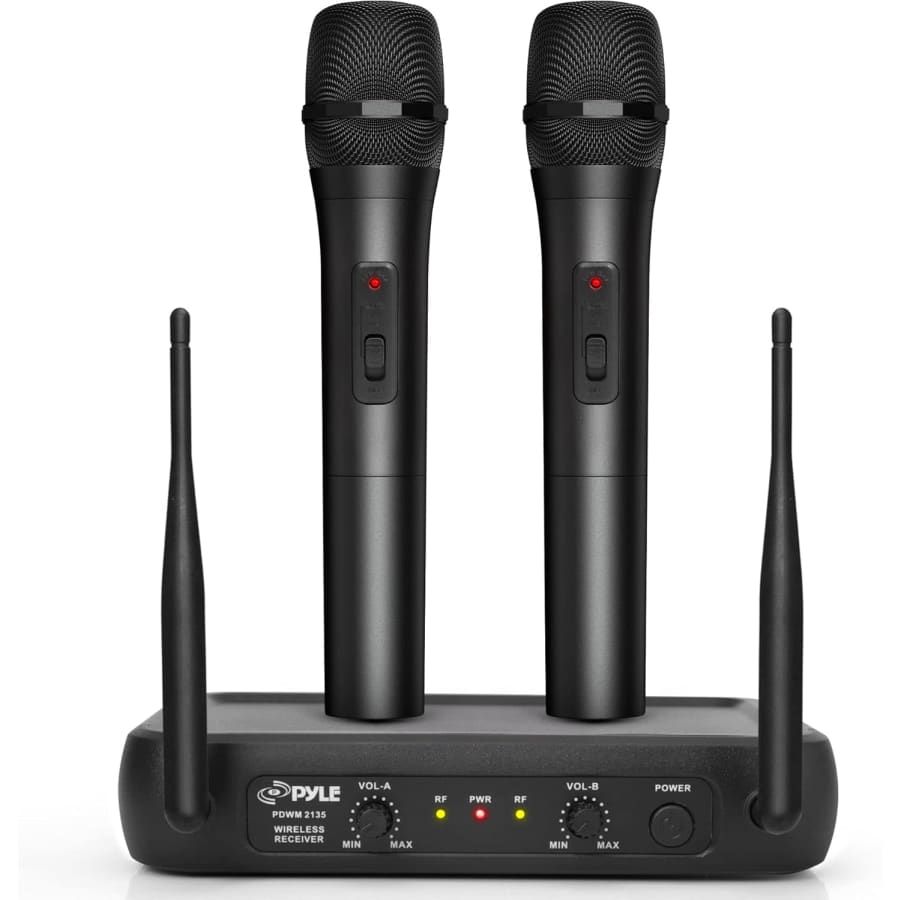 Pyle VHF Dual Frequency Wireless Mic System: $34.99