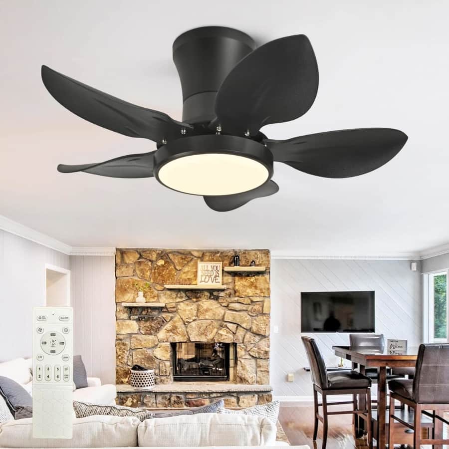 Anyeark LED Dimmable Ceiling Fan w/ Light: $28.59