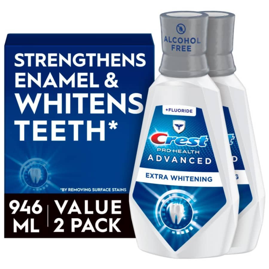 Crest 32-oz. Pro-Health Advanced Mouthwash 2-Pack: $12 Crest 32-oz. Pro-Health Advanced Mouthwash 2-Pack: $12