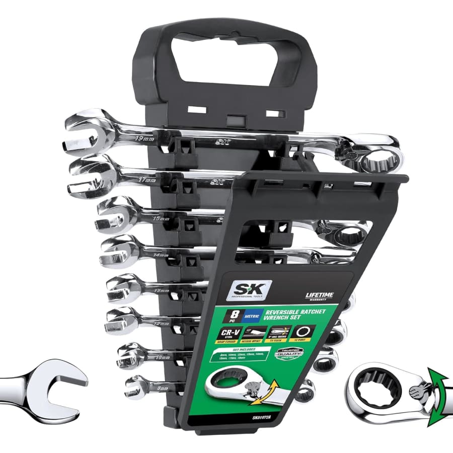 SK 8-Piece Reversible Ratcheting Wrench Set: $42.49 SK 8-Piece Reversible Ratcheting Wrench Set: $42.49