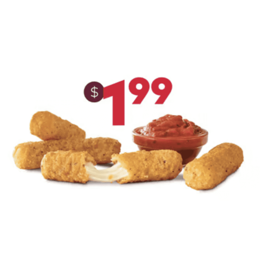 Arby's 4pc Mozarella Sticks: $1.99 w/ $10 purchase Arby's 4pc Mozarella Sticks: $1.99 w/ $10 purchase