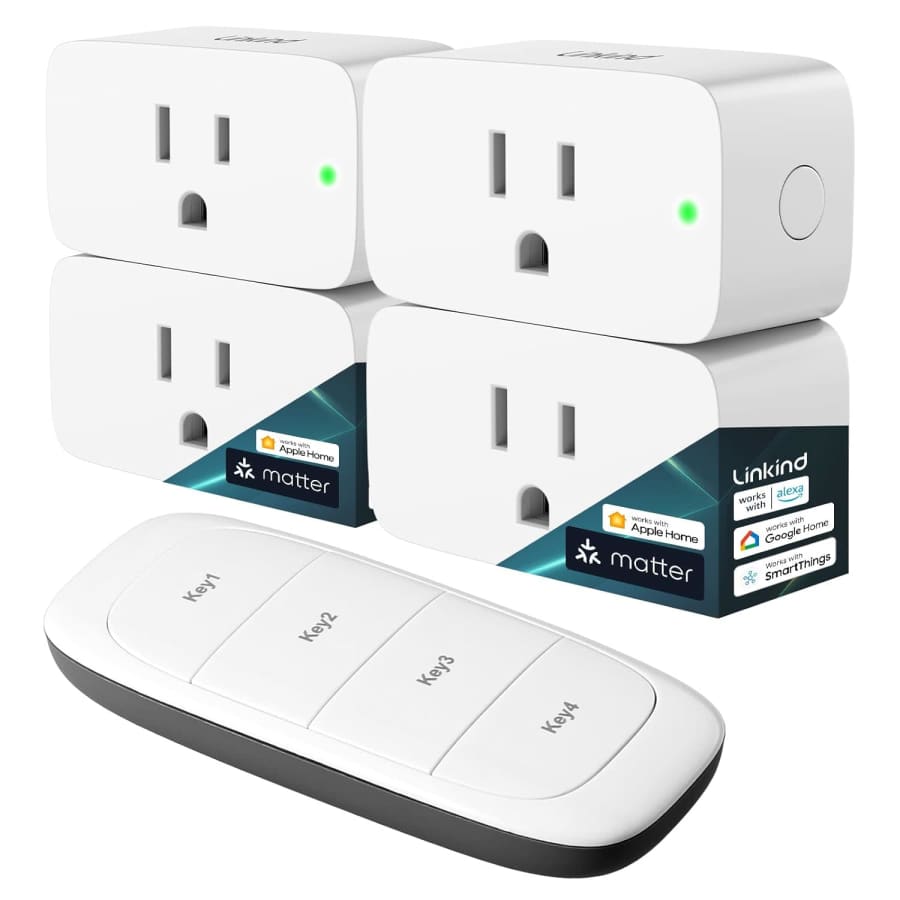 Linkind Matter 2.4G Smart Plug w/ Remote 4-Pack: $27.99 Linkind Matter 2.4G Smart Plug w/ Remote 4-Pack: $27.99