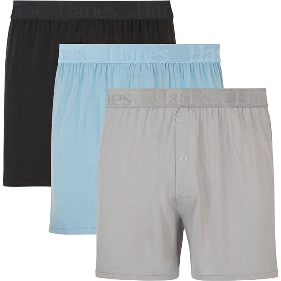 Hanes Men's Originals Knit Boxers 3-Pack: $14 Hanes Men's Originals Knit Boxers 3-Pack: $14