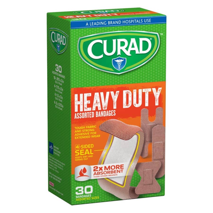 Curad Extreme Hold Heavy-Duty Bandages in Assorted Sizes 30-Count: $3.99 w/ Sub & Save