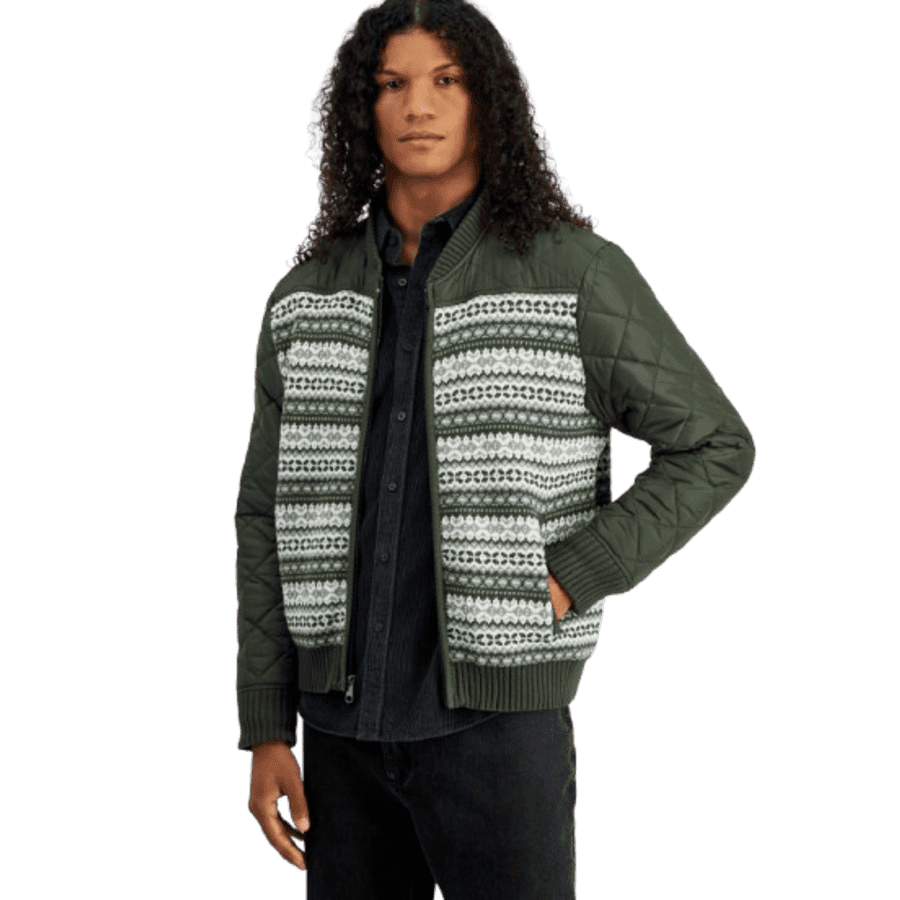 Sun + Stone Men's Fair Isle Zip-Front Sweater Jacket: $17.96 Sun + Stone Men's Fair Isle Zip-Front Sweater Jacket: $17.96