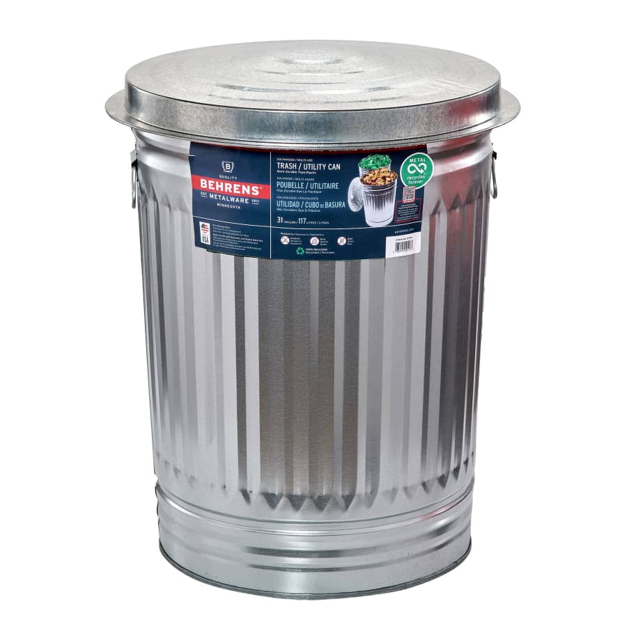 Behrens 31-Gallon Steel Trash Can: $30 Behrens 31-Gallon Steel Trash Can: $30