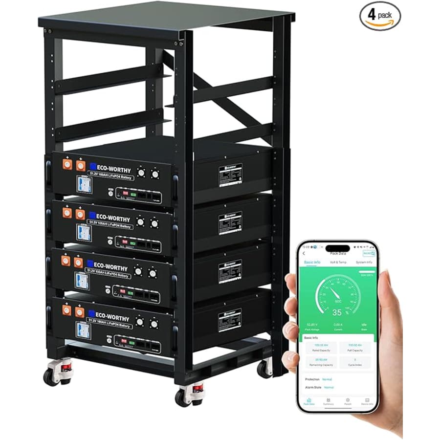 Eco-Worthy 48V 400Ah LiFePO4 Server Rack Battery Pack: $3,200