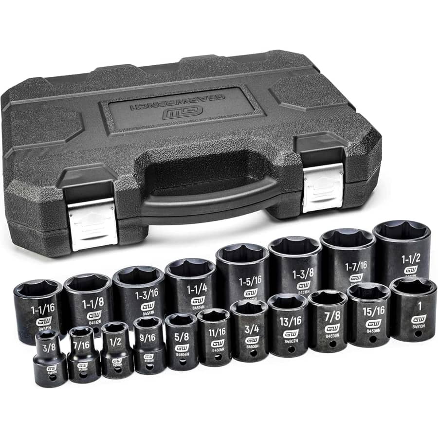 GearWrench 19-Piece 1/2" Drive 6 Pt. Standard Impact Socket Set: $57
