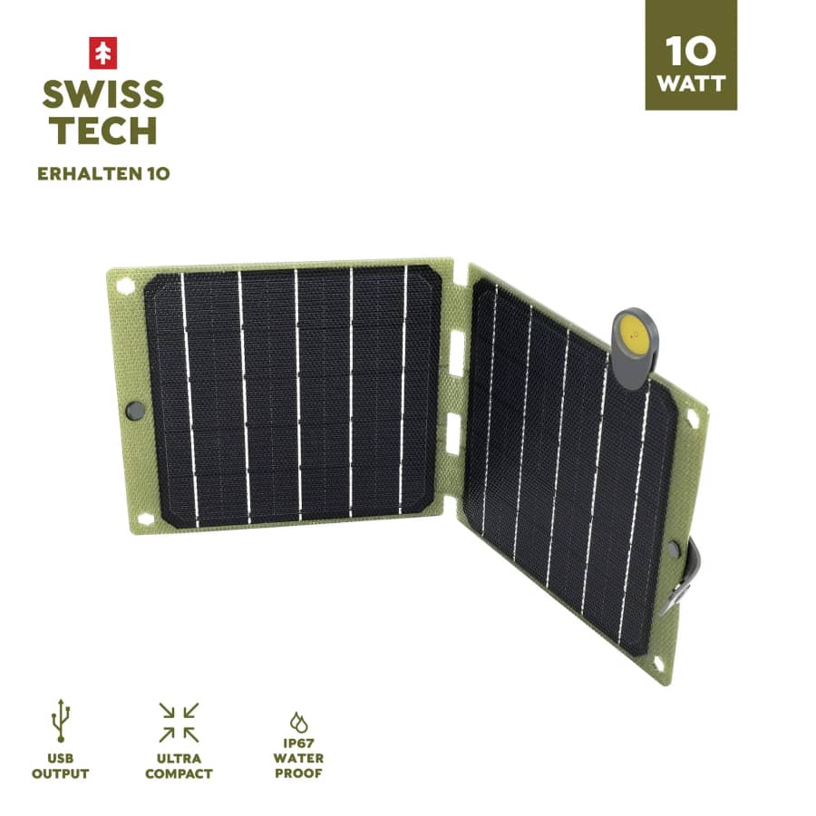 Swiss+Tech 10W Solar Panel: $40 Swiss+Tech 10W Solar Panel: $40