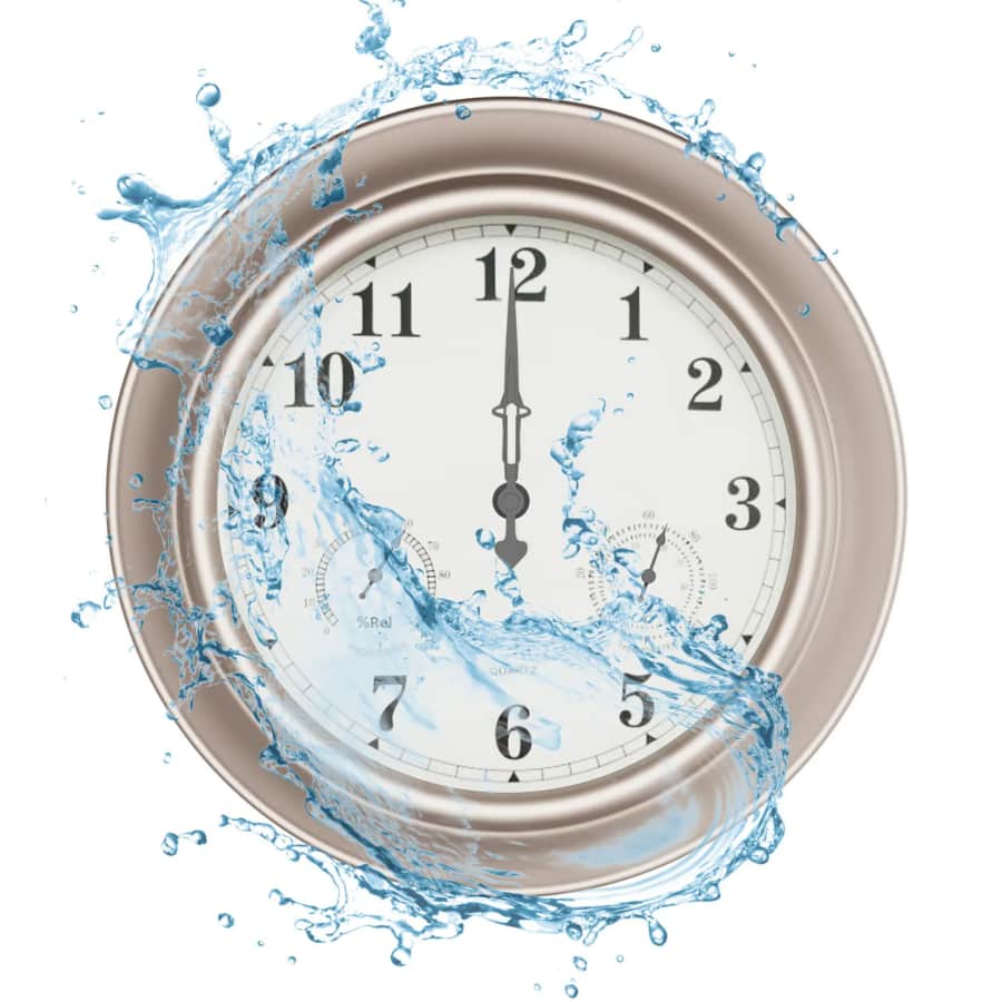 Nature Spring Waterproof Thermometer & Clock: $14 Nature Spring Waterproof Thermometer & Clock: $14