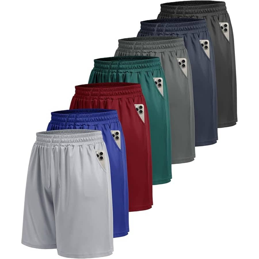 Men's Athletic Shorts 7-Pack: $32