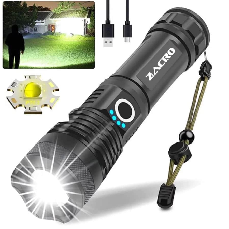 High Lumens USB-Rechargeable Waterproof Flashlight: $13