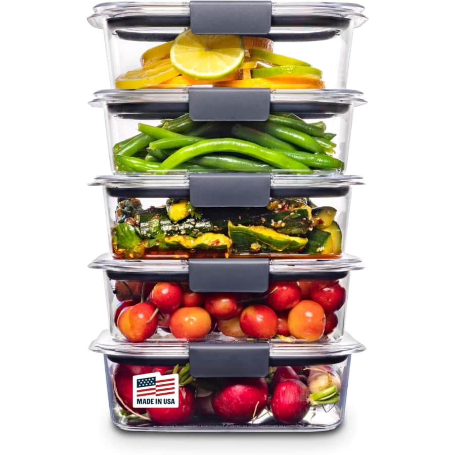 Rubbermaid Brilliance 3.2-Cup Food Storage Container 5-Pack: $29.99