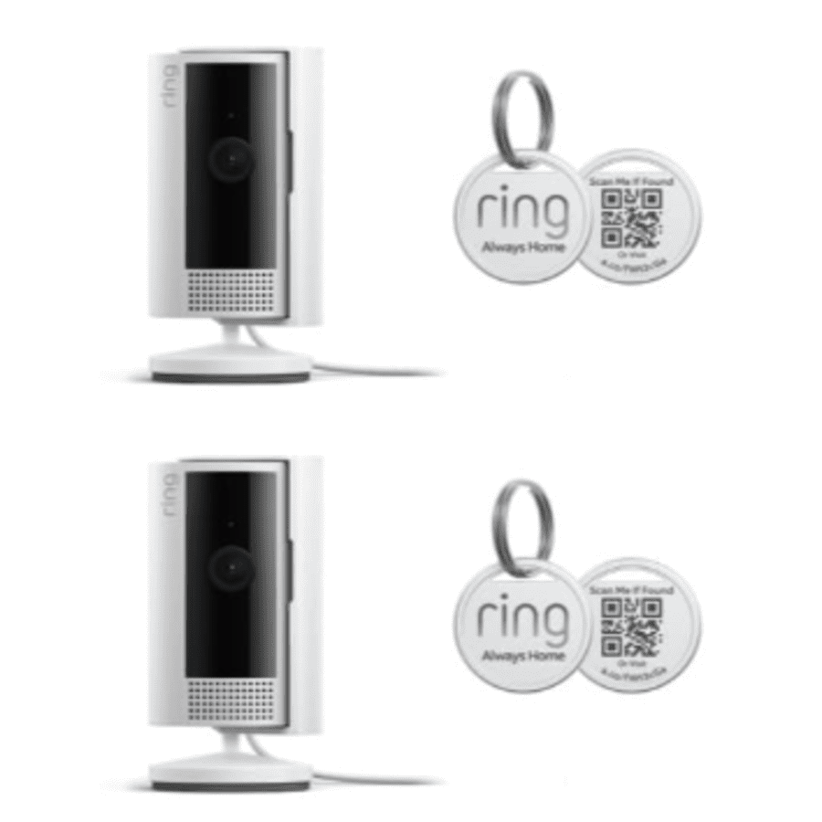 2 Ring Indoor Cams with 2 Ring Pet Tags: $60