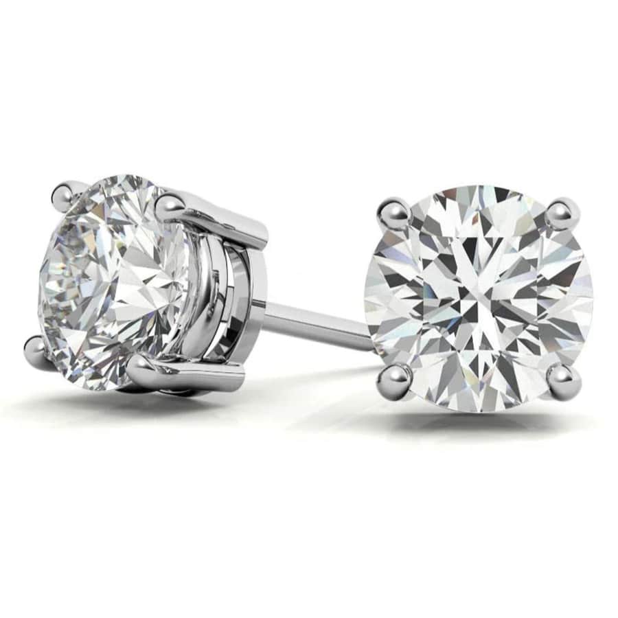 4-tcw. AGI Certified Lab Grown Diamond Stud Earrings: $1,290