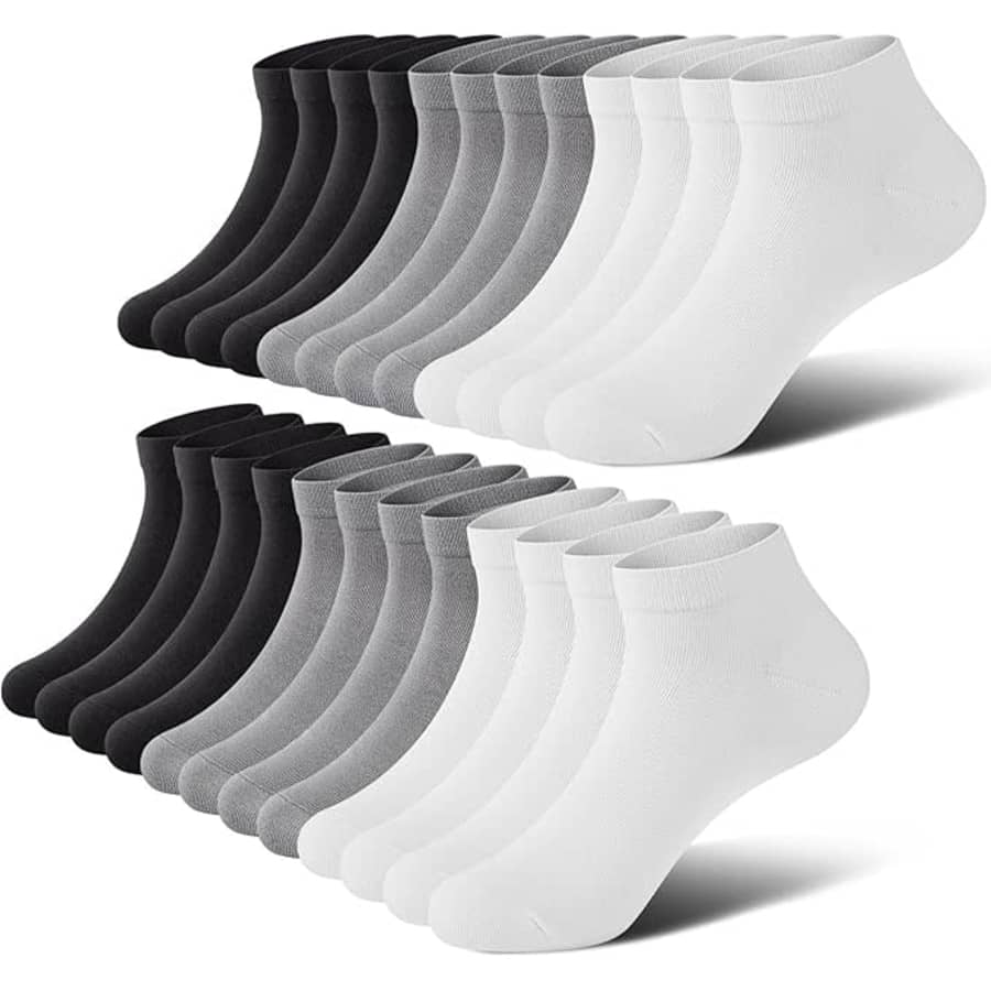 Wernies Men's No Show Ankle Socks 12-Pack: $16 Wernies Men's No Show Ankle Socks 12-Pack: $16