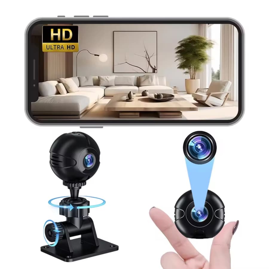 4K HD Wireless Indoor Security Camera w/ 6MB Memory Card: $16