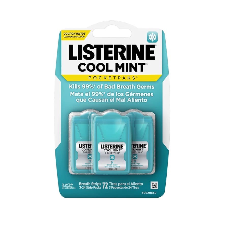 Listerine Cool Mint Pocketpaks Breath Strips 24-Pack 3-Count (Total of 72): $4.86 w/ Sub & Save