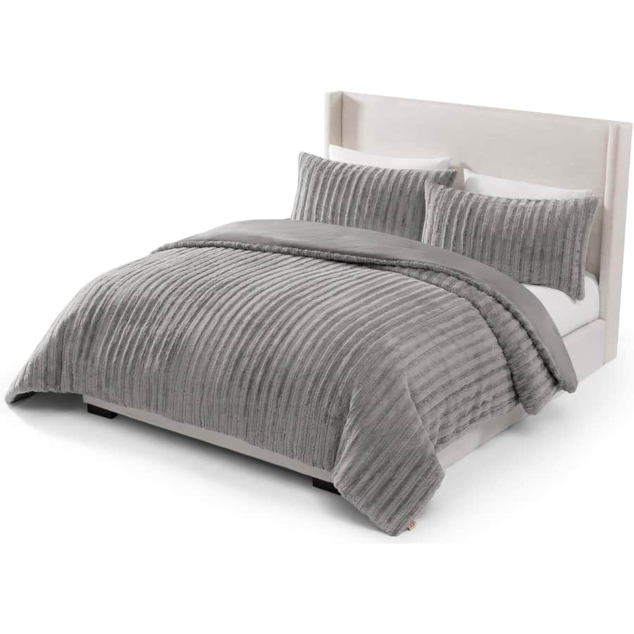 UGG Kenzie Plush Faux Fur King Bedding Set w/ 2 Pillow Shams: $195.99