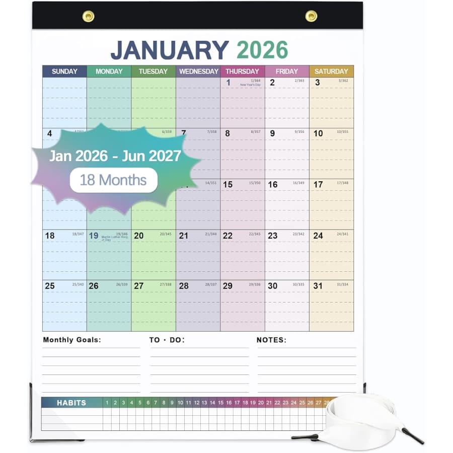 2026-2027 18-Month Desk Wall Calendar: $4.99 w/ Prime 2026-2027 18-Month Desk Wall Calendar: $4.99 w/ Prime