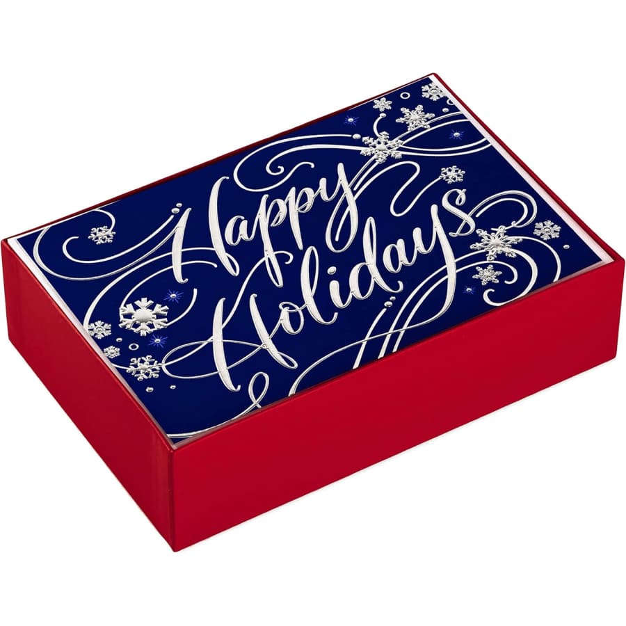 Hallmark Happy Holidays Cards Box with Envelopes 40-Count: $12 Hallmark Happy Holidays Cards Box with Envelopes 40-Count: $12