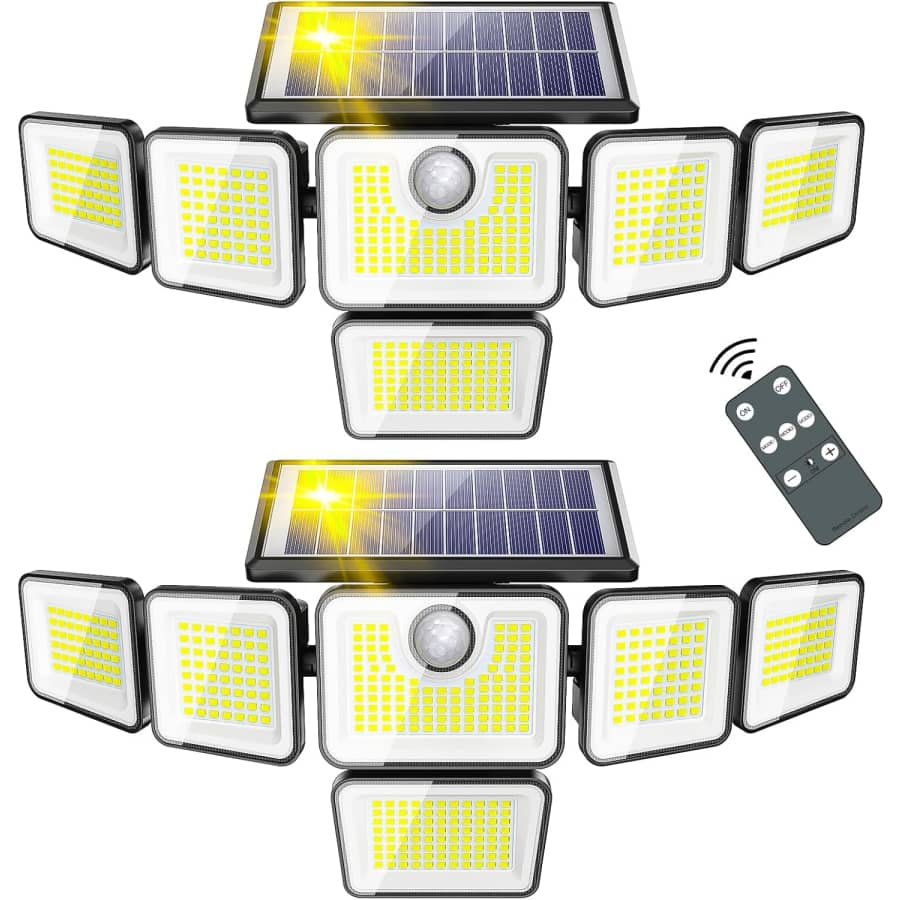 Szpower 6-Head Outdoor Solar Motion Lights 2-Pack: $24 w/ Prime