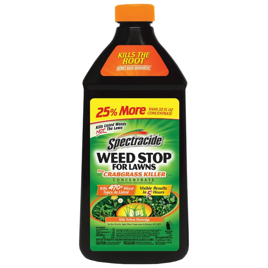 Spectracide Weed Stop for Lawns Plus Crabgrass Killer 40-oz. Bottle: $9.47 Spectracide Weed Stop for Lawns Plus Crabgrass Killer 40-oz. Bottle: $9.47
