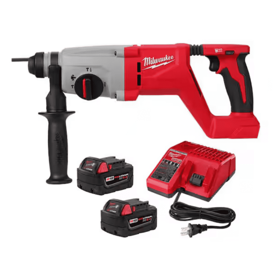 Milwaukee M18 18V Lithium-Ion Brushless 1" Cordless Rotary Hammer Kit w/ Batteries and Charger: $199