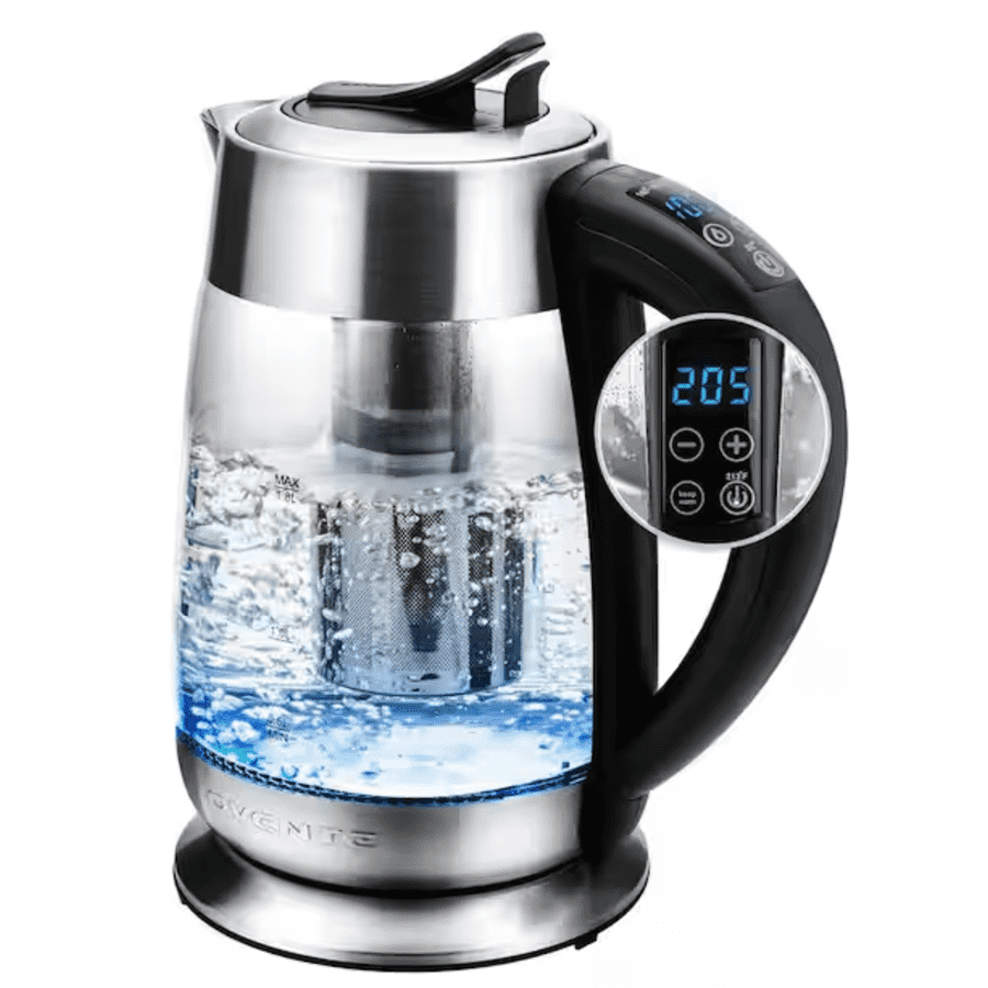 Ovente 7-Cup Cordless Electric Kettle with Tea Infuser: $25