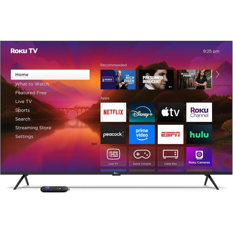 Roku 55" 4K HDR QLED Mini-LED Smart Roku TV: $320