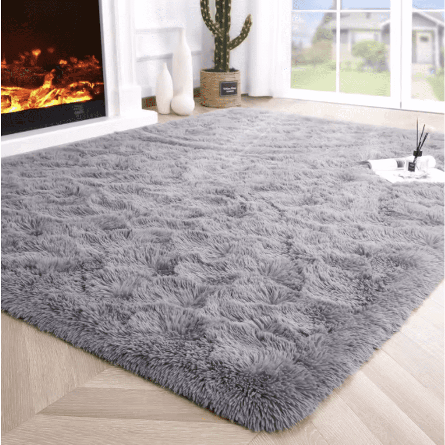 4x6-Foot Non-Slip Fluffy Rug: $18 4x6-Foot Non-Slip Fluffy Rug: $18