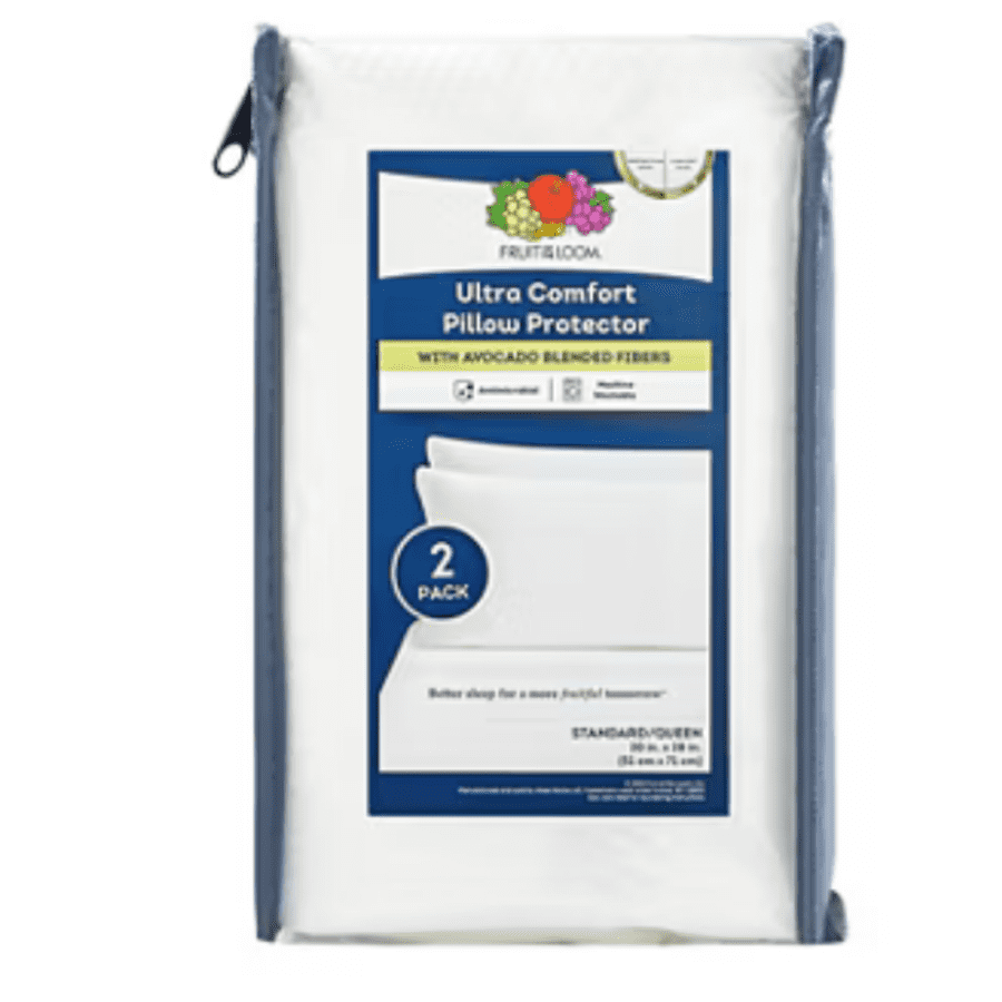 Fruit of the Loom Ultra Comfort Standard/Queen Pillow Protector 2-Pack: $8.39