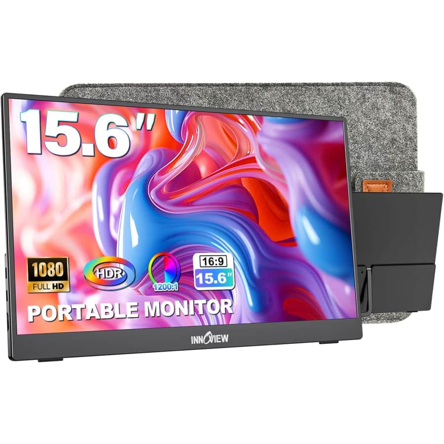 InnoView 15.6" 1080p USB-C Portable Monitor: $56