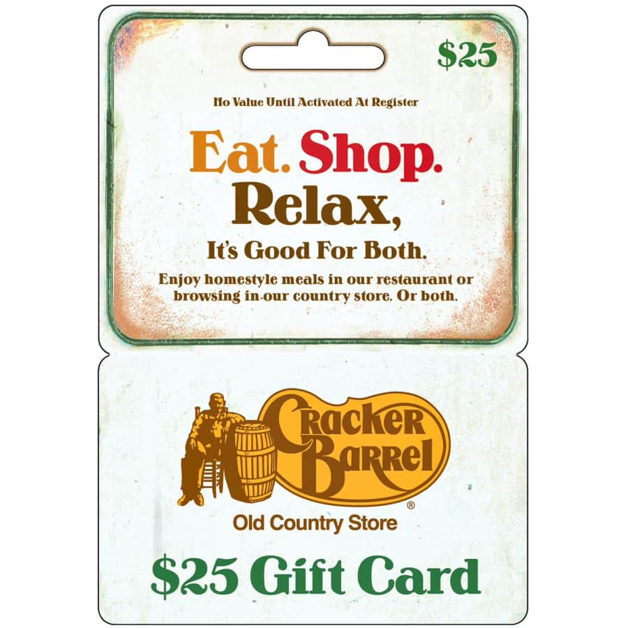 $25 Cracker Barrel Gift Card at Sam's Club: $24