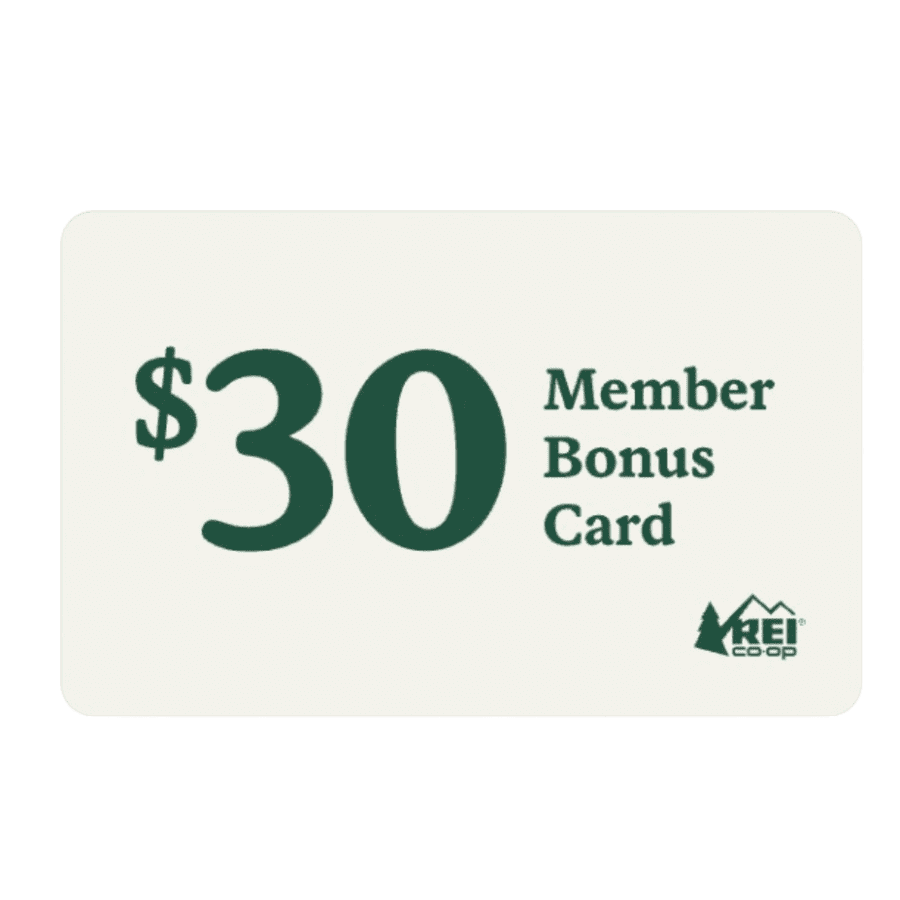 REI $30 Bonus Card: Free w/ $50 spend for new members