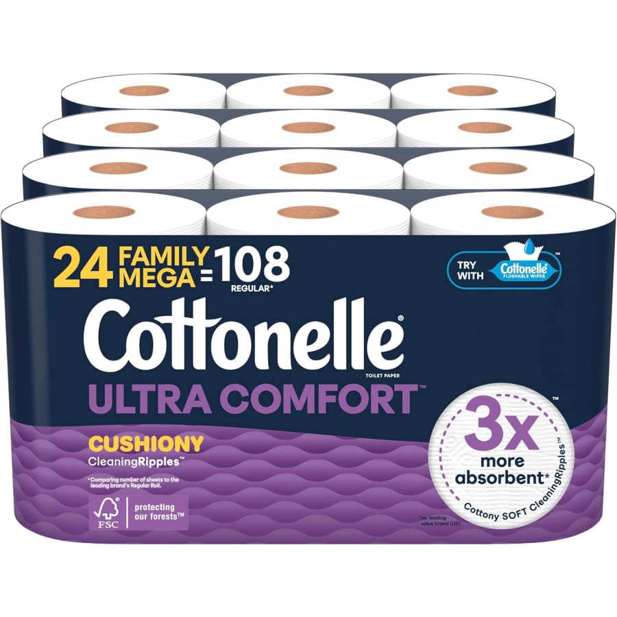 Cottonelle Ultra Comfort Toilet Paper 24-Pack: $21 via Sub. & Save Cottonelle Ultra Comfort Toilet Paper 24-Pack: $21 via Sub. & Save