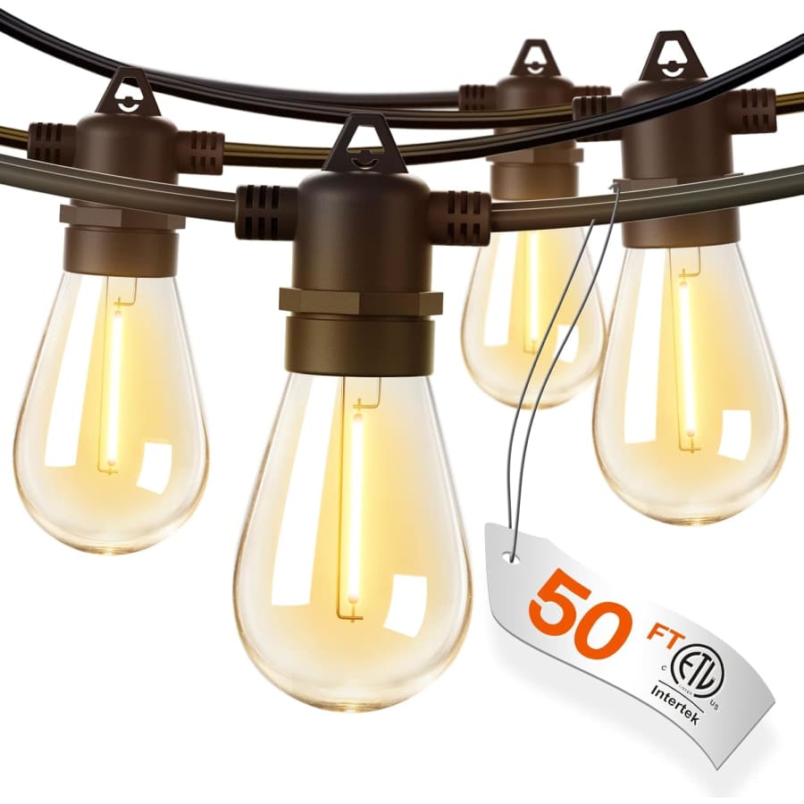 50-Foot LED Outdoor String Lights: $20