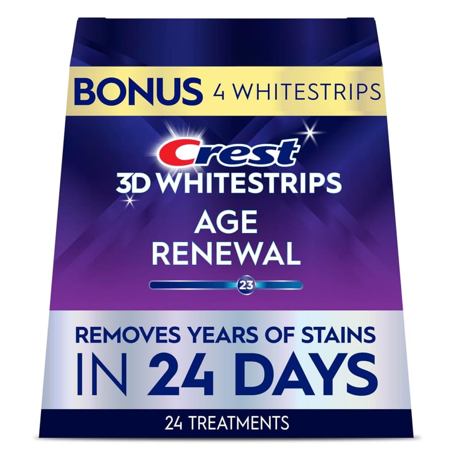 Crest 3D Whitestrips 24-Treatment Age Renewal Teeth Whitening Kit: $26 w/ Subscribe & Save Crest 3D Whitestrips 24-Treatment Age Renewal Teeth Whitening Kit: $26 w/ Subscribe & Save