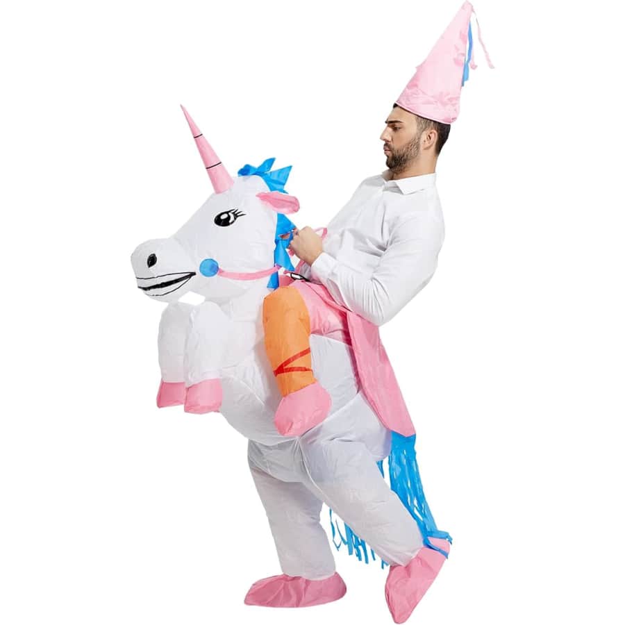 Inflatable Unicorn Costume Blow-up Costume: $25 Inflatable Unicorn Costume Blow-up Costume: $25