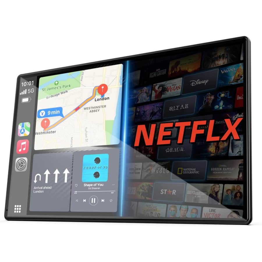 Lamtto 9" Wireless CarPlay Screen: $84.49