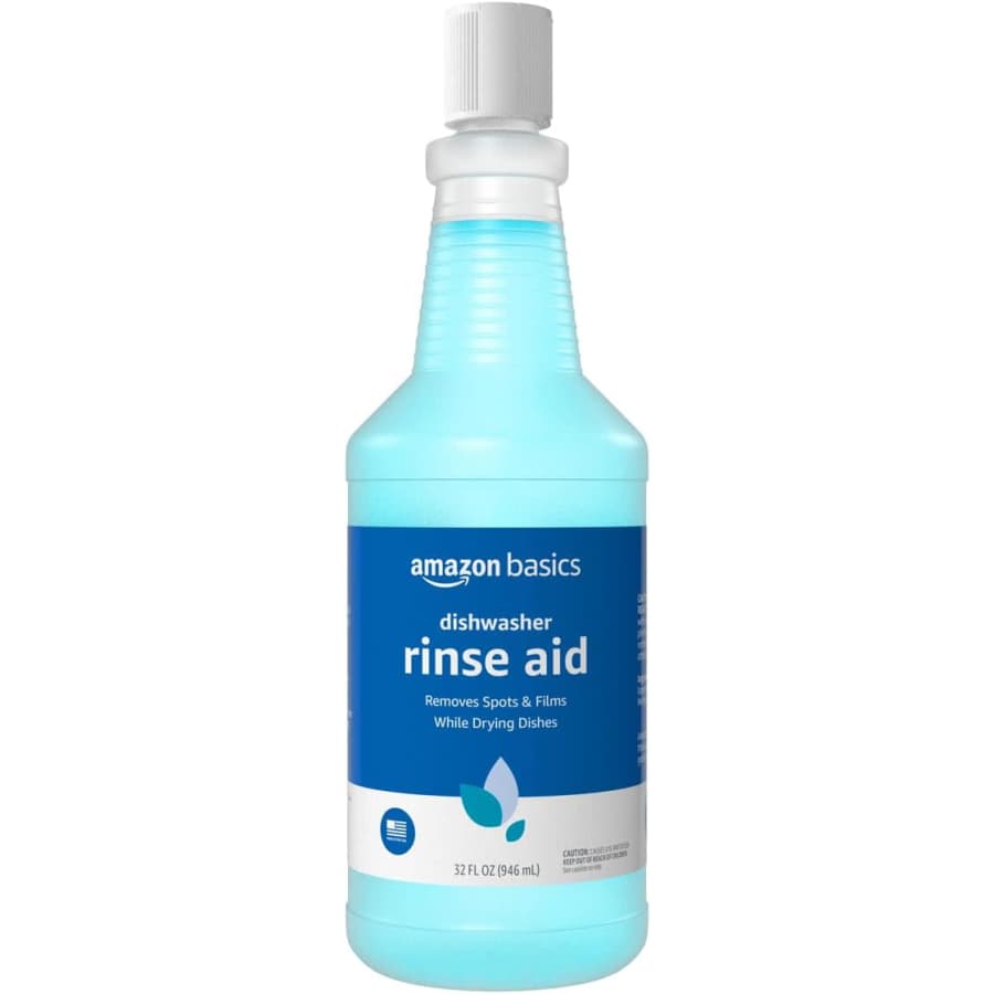 Amazon Basics 32-fl oz. Dishwasher Rinse Aid Liquid: $4