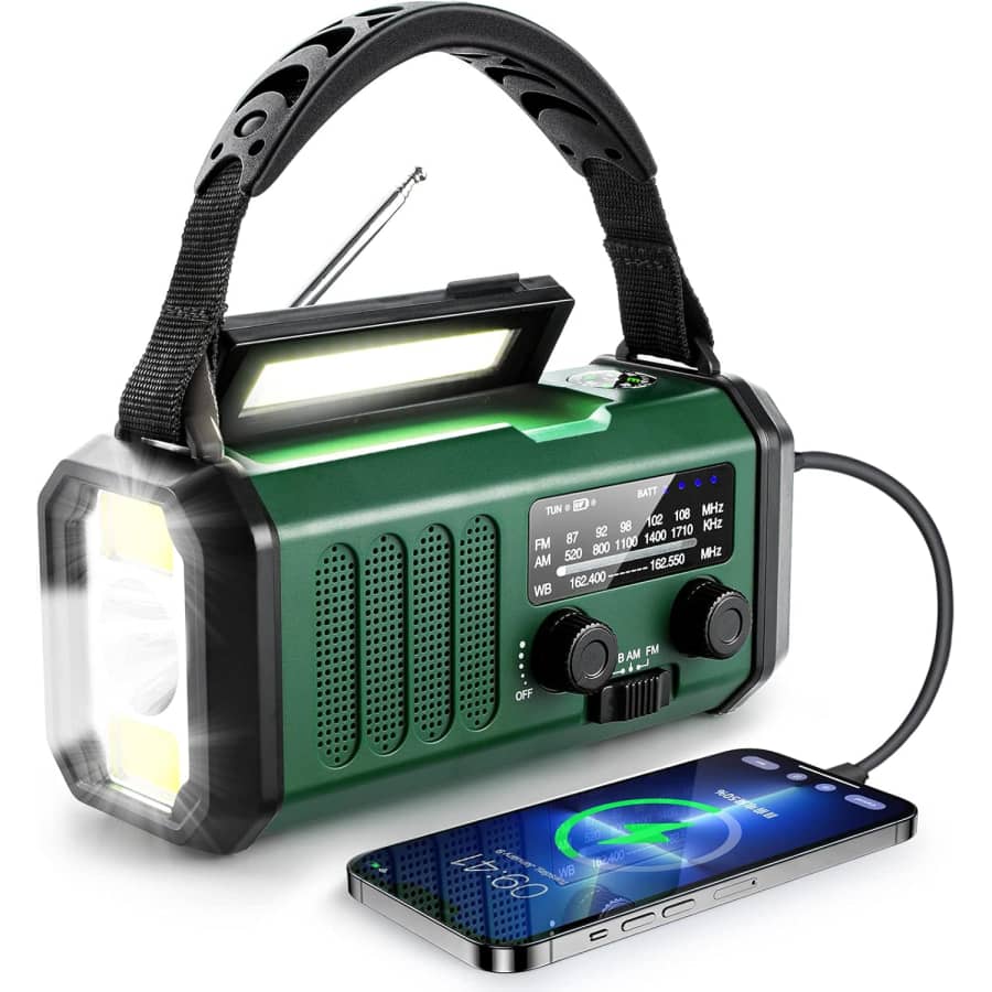 Leaton 10,000mAh Hand Crank Emergency Weather Radio: $33 w/ Prime