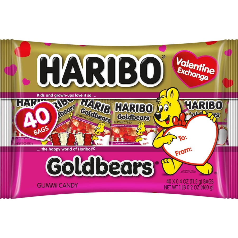 Haribo Valentine's Day Goldbear Gummi Candy 40-Count: $20 Haribo Valentine's Day Goldbear Gummi Candy 40-Count: $20
