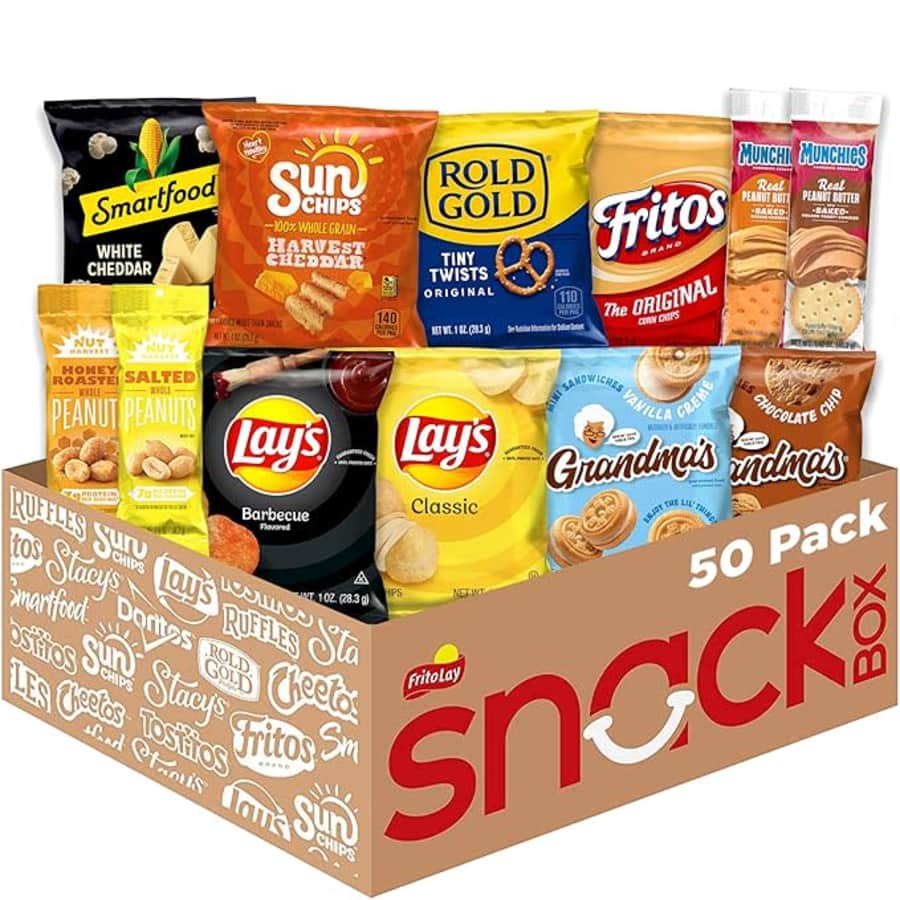 Frito Lay Sweet & Salty Snacks Mix 50-Count: $17.50 w/ Subscribe & Save Frito Lay Sweet & Salty Snacks Mix 50-Count: $17.50 w/ Subscribe & Save