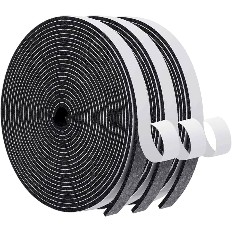1/2" x 1/8" Weather Stripping Door Seal 3-Pack (50ft Total): $7.92 w/ Prime