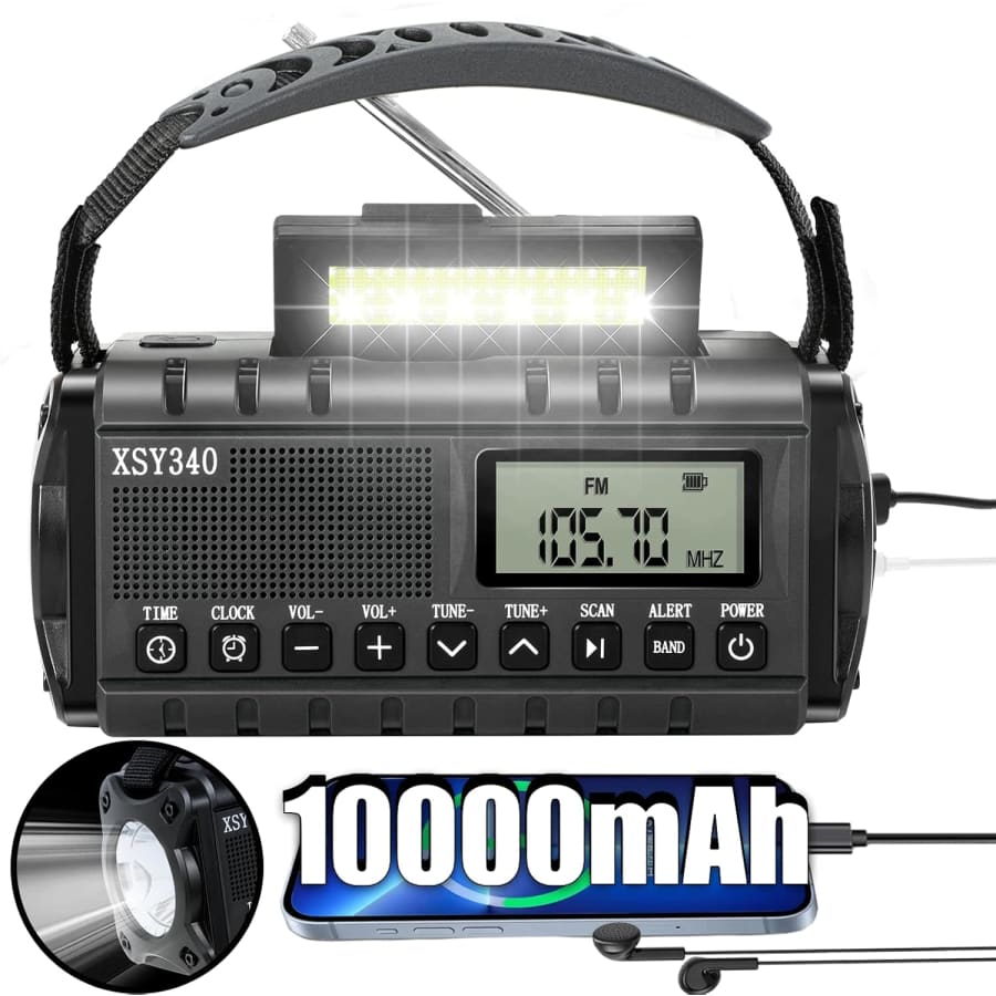 10,000mAh Emergency Hand Crank Radio: $20 10,000mAh Emergency Hand Crank Radio: $20